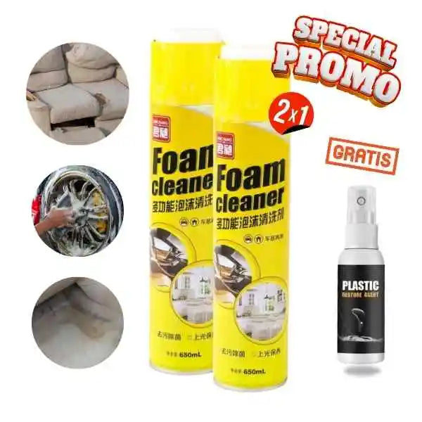 Foam Cleaner 2X1 + Restaurador de Interiores Gratis